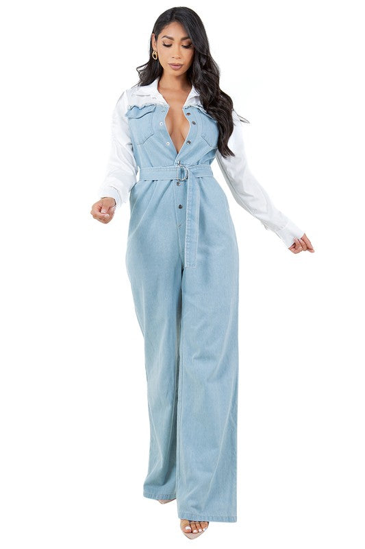 WOMEN FASHION DENIM JUMPSUIT