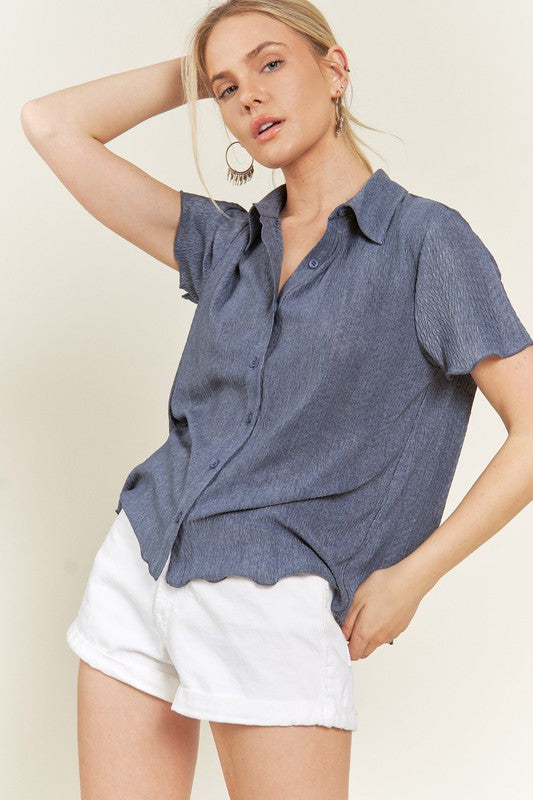 TEXTURED BUTTON DOWN SHIRTS